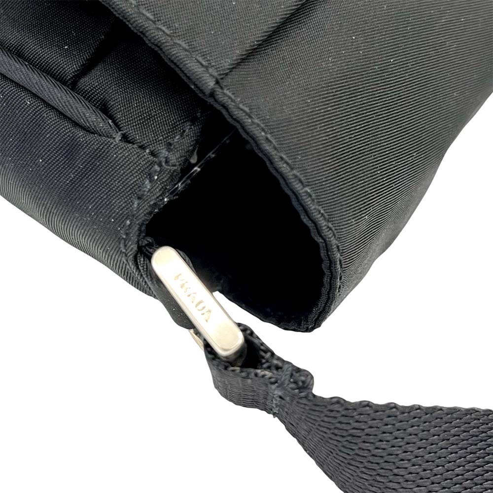 Prada Phone Clutch Shoulder Bag Smartphone Case Triangle Logo Plate Black - Picture 9 of 10